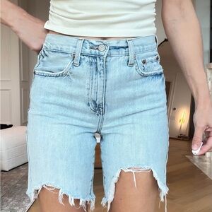 Pistola Light Wash Distressed Jean Shorts